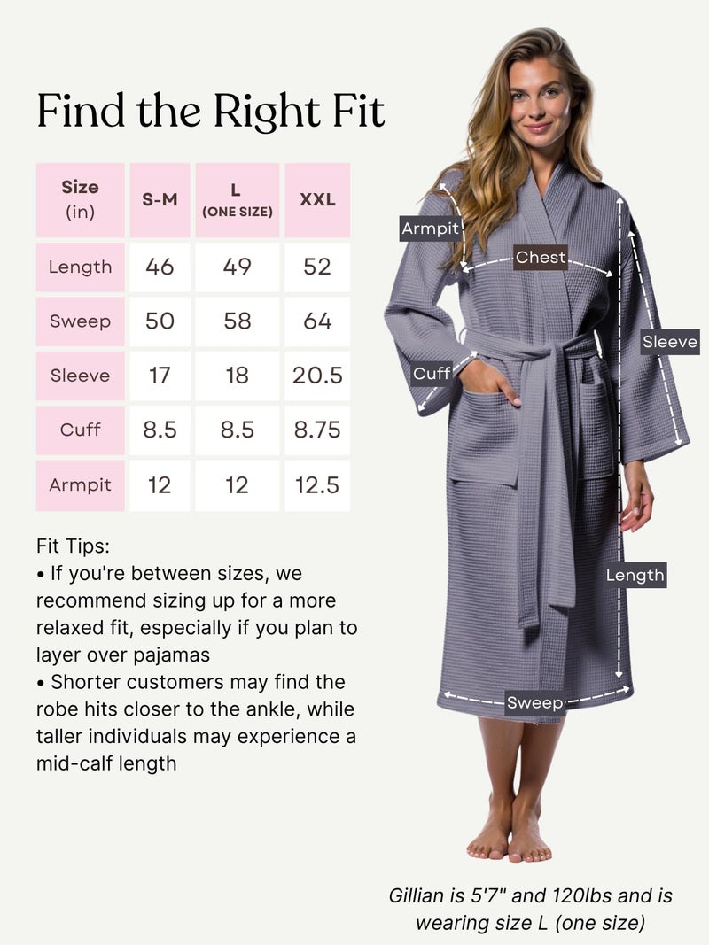 Turquaz Robes For Women Lightweight Unisex Waffle Kimono Bathrobe Mothers day Gifts - Image 5