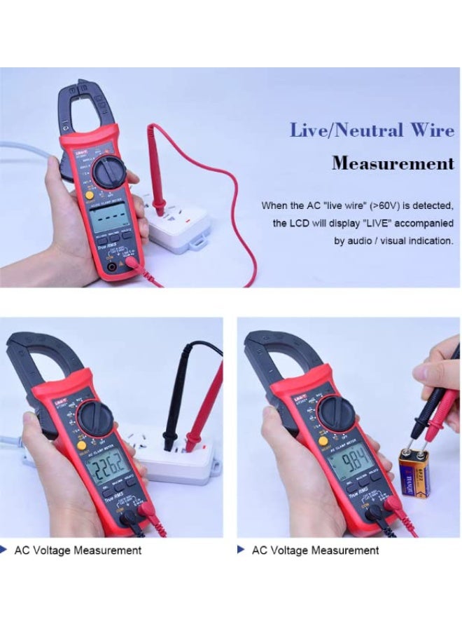 يوني تي مقياس كلامب رقمي UNI-T UT203+ 400A 600V تيار متردد ومستمر، RMS حقيقي - Image 2