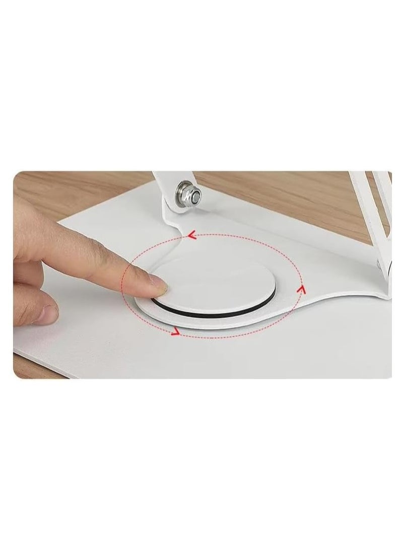 360° Rotating Aluminum Laptop Stand with Dual Fans – Adjustable, Foldable Notebook Holder - Image 4