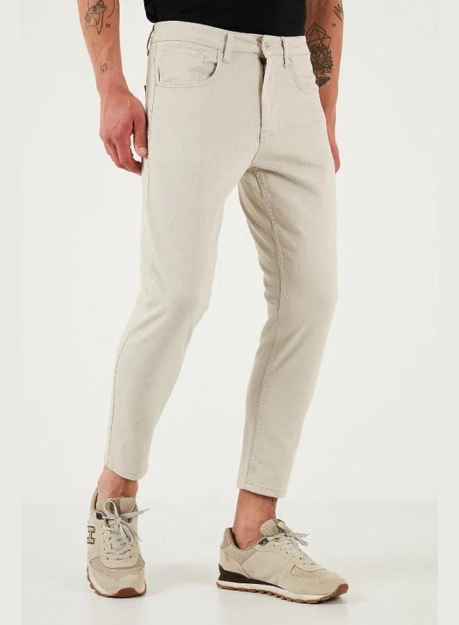 Buratti  Buratti Cotton Slim Fit Normal Waist Tapered Leg Jeans Men's JEANS 5900S66MILANO for Men | Best Price UAE