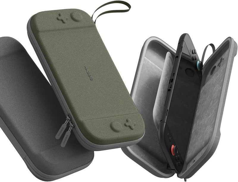 Hagibis Carrying Case for Nintendo Switch 2 2025, Storage Organizer 10 Games Cartridges Protective Hard Shell Portable Travel Carry Bag handbag Pouch (Green) - Image 1