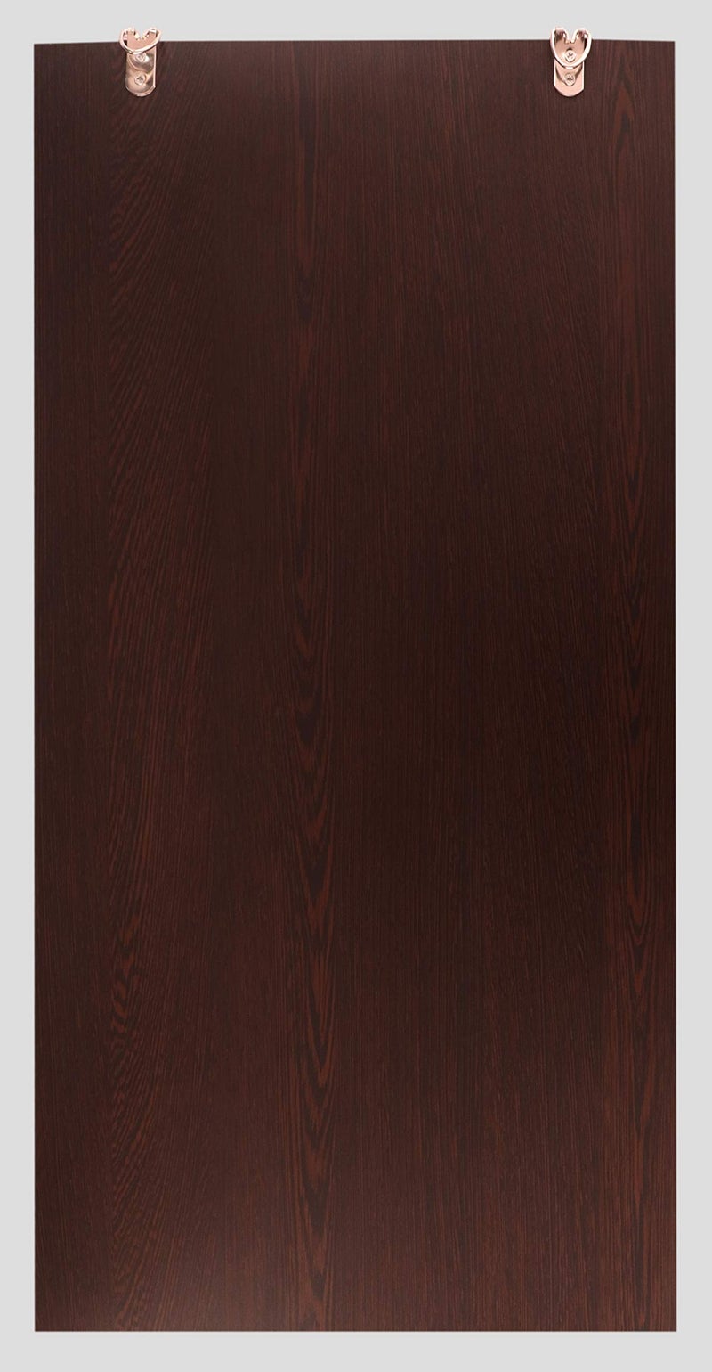 Captiver Engineered Wood Frameless Wall Hanging Solid Base Mirror (65X34 CM,Wenge) Bathroom Fancy Rectangle Decorative Washbasin Living Room Rectangular Unframed - Image 5
