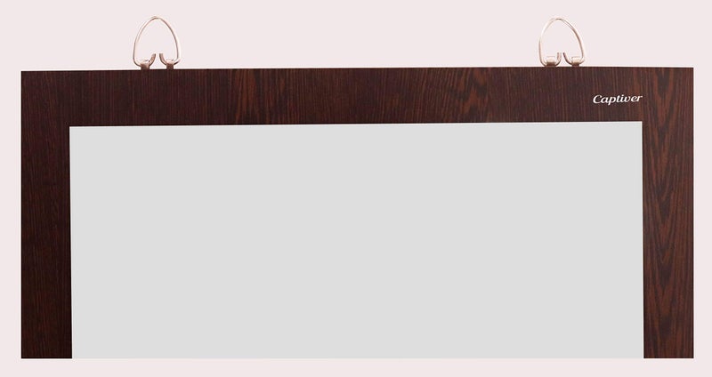 Captiver Engineered Wood Frameless Wall Hanging Solid Base Mirror (65X34 CM,Wenge) Bathroom Fancy Rectangle Decorative Washbasin Living Room Rectangular Unframed - Image 4