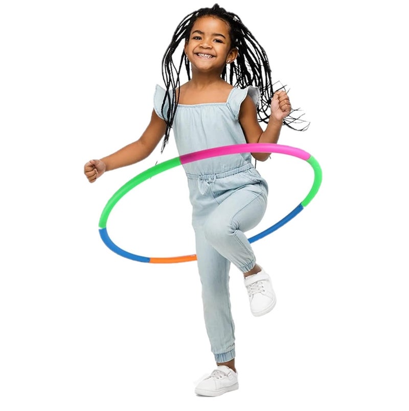 Toyshine Detachable Adjustable 6 Hulla Hoop Pipe Colourful Ring Exercise Circle Ideal for Playing, Pet Training, Gymnastics, Dance, Lose-Weights for Kids Adult (66 cm Diameter) - Image 1