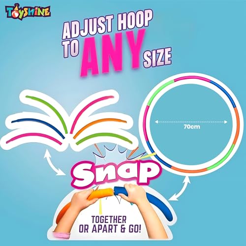Toyshine Detachable Adjustable 6 Hulla Hoop Pipe Colourful Ring Exercise Circle Ideal for Playing, Pet Training, Gymnastics, Dance, Lose-Weights for Kids Adult (66 cm Diameter) - Image 4