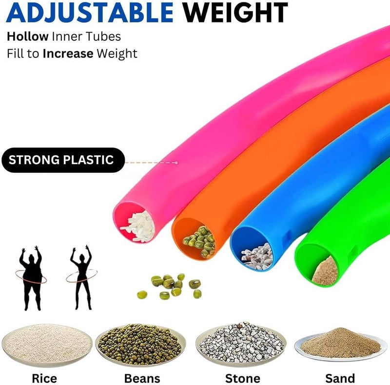 Toyshine Detachable Adjustable 6 Hulla Hoop Pipe Colourful Ring Exercise Circle Ideal for Playing, Pet Training, Gymnastics, Dance, Lose-Weights for Kids Adult (66 cm Diameter) - Image 3
