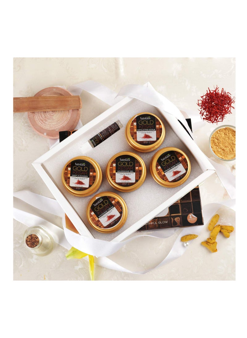 NutriGlow Facial Kit for Women 6 Pieces Skin Care And Skin Cleanup Set Prevents from Anti Aging 250g And 10ml - Image 2