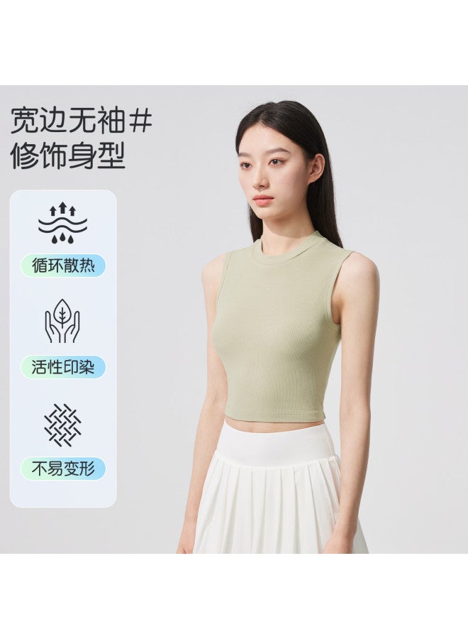 MIIOW Women'S Ribbed Round Neck Sleeveless Solid Color Camisole For Layering Or Outerwear - Image 3