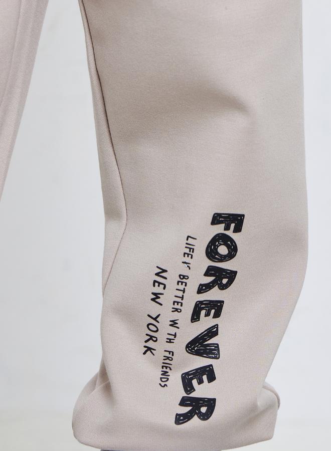 ستايلي بنطلون رياضي جوغر مطبوع برباط شد - Image 3