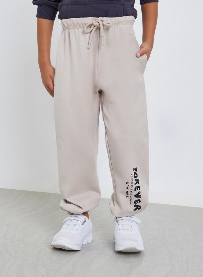 ستايلي بنطلون رياضي جوغر مطبوع برباط شد - Image 1