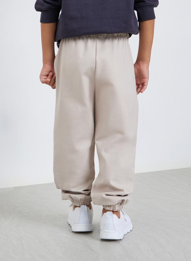 ستايلي بنطلون رياضي جوغر مطبوع برباط شد - Image 4