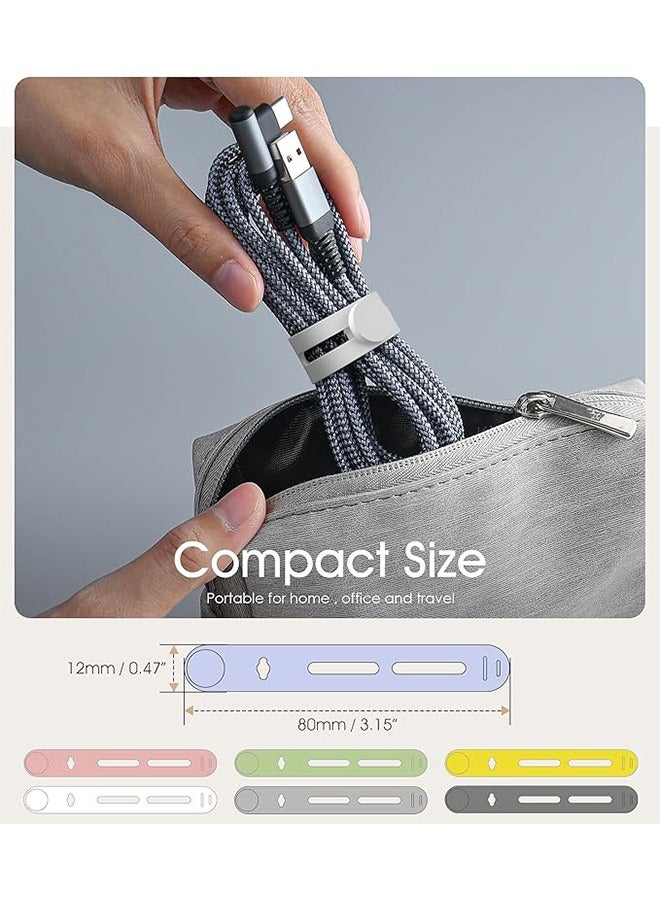 Loquat 35 Pcs Reusable Cable Ties, Adjustable Silicone Cord Storage, Small Zipper Cable Ties for Charging Cables, Headphones, Computer Cables, Desk Cable Management, Travel Accessories ，Cable Tidy Manageme - Image 2