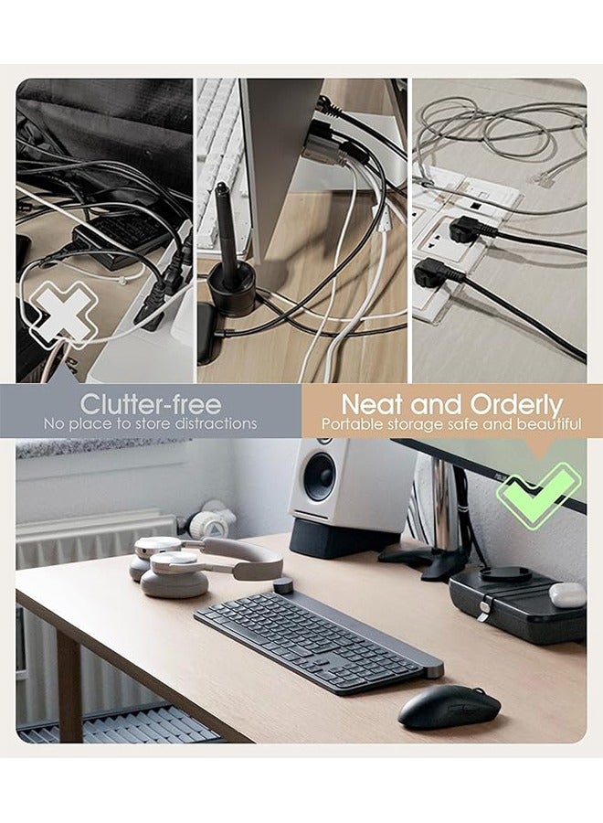 Loquat 35 Pcs Reusable Cable Ties, Adjustable Silicone Cord Storage, Small Zipper Cable Ties for Charging Cables, Headphones, Computer Cables, Desk Cable Management, Travel Accessories ，Cable Tidy Manageme - Image 4