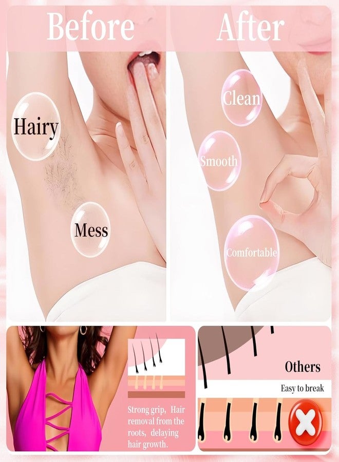 CUVLY Heart Hard Wax Beads for Sensitive Skin - 100g Professional Wax Kit for Coarse Hair, Gentle Enough for Brazilian, Face, Legs & Underarms, Home & Salon Use Pink Heart Shape (3) - Image 4