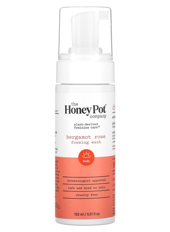 the Honey Pot company Foaming Wash Bergamot Rose 5.51 fl oz (163 ml)