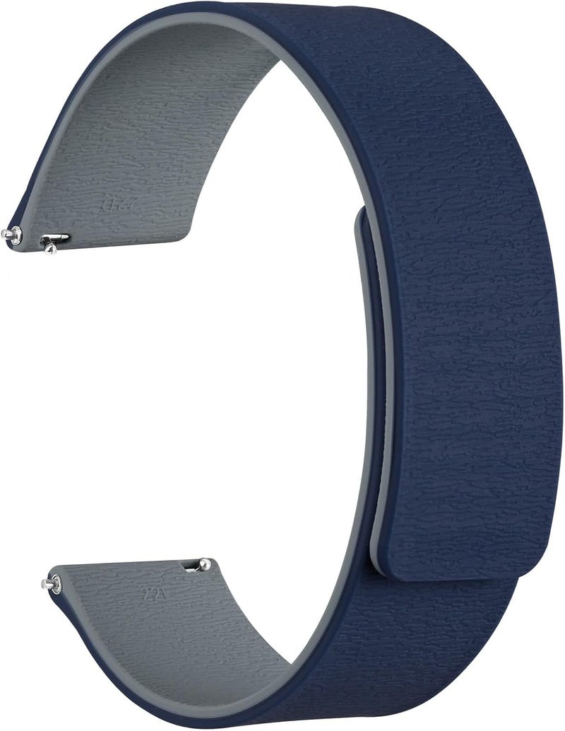 WOCCI Magnetic Watch Bands, Wood Grain Silicone, Quick Release, Compatible Watch Lug 20mm 22mm - Image 2