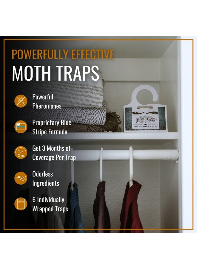 Dr. KILLIGAN'S Premium Clothing Moth Traps with Pheromones Prime Non-Toxic Clothes Moth Trap with Lure for Closets  Carpet Moth Treatment  Prevention Case Making  Web Spinning White  - Image 2