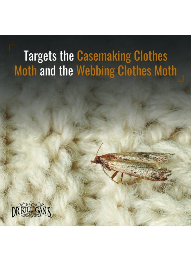 Dr. KILLIGAN'S Premium Clothing Moth Traps with Pheromones Prime Non-Toxic Clothes Moth Trap with Lure for Closets  Carpet Moth Treatment  Prevention Case Making  Web Spinning White  - Image 4