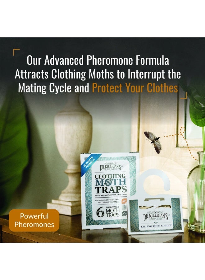 Dr. KILLIGAN'S Premium Clothing Moth Traps with Pheromones Prime Non-Toxic Clothes Moth Trap with Lure for Closets  Carpet Moth Treatment  Prevention Case Making  Web Spinning White  - Image 3