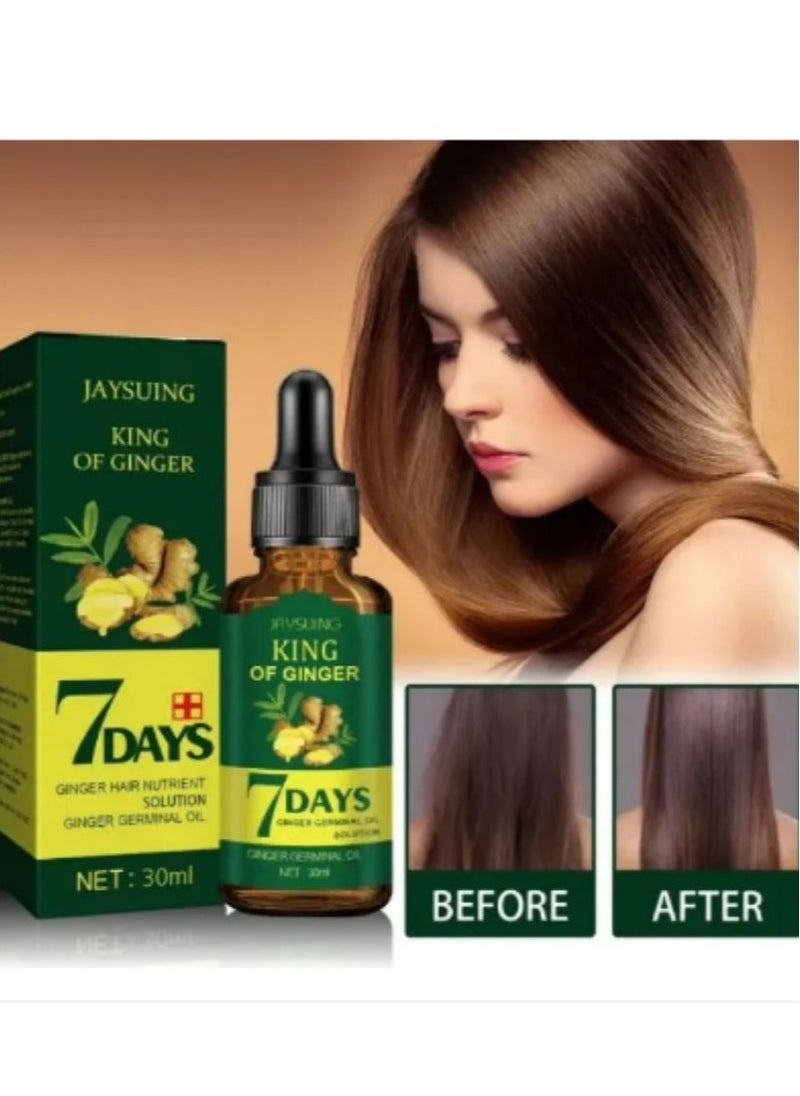 Aichun beauty - Hair Growth Oil Serum For Damaged Hair Treatment 7 Days Ginger 30ml - Image 1