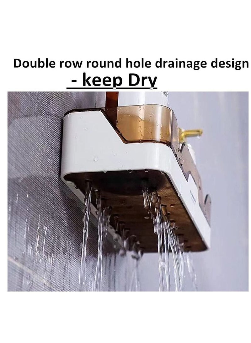 MIXDE 2-Pack Shower Caddy,Separable Shower Organizer with 4 Pieces of Adhesives,No Drilling Double Layer Shower Shelf,Used for Bathroom and Kitchen - Image 4