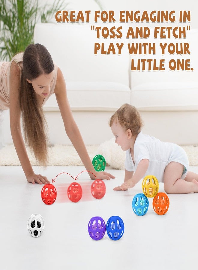 MCGMITT Baby Ball Toy with Holes, 8PCS Easy Grip Food Grade Silicone Baby Toys 0-6 Months, Colorful Soft BPA Free Montessori Baby Teethers 6-12 Months, Stretchy Newborn Infant Sensory Balls - Image 4