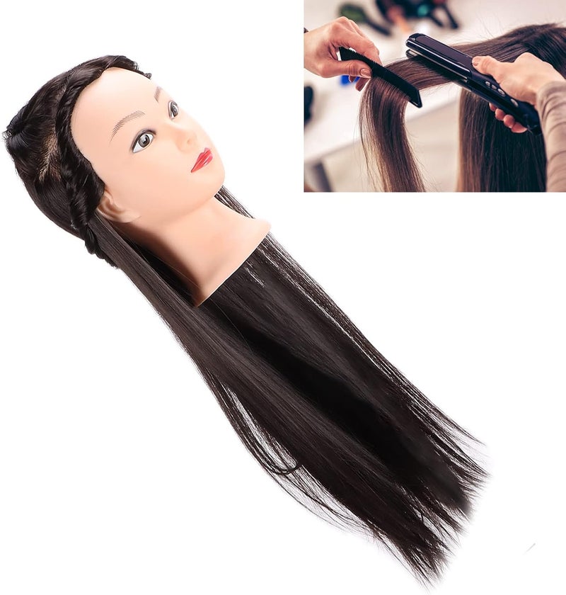 Mannequin Head, Hair Practice Styling Training Dolls Head, Mannequin Manikin Training Head for Professional Hairdresser - Image 5