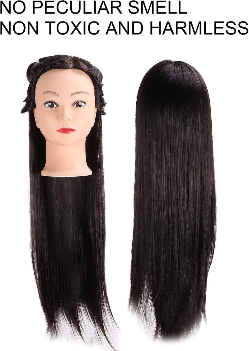 Mannequin Head, Hair Practice Styling Training Dolls Head, Mannequin Manikin Training Head for Professional Hairdresser - Image 3