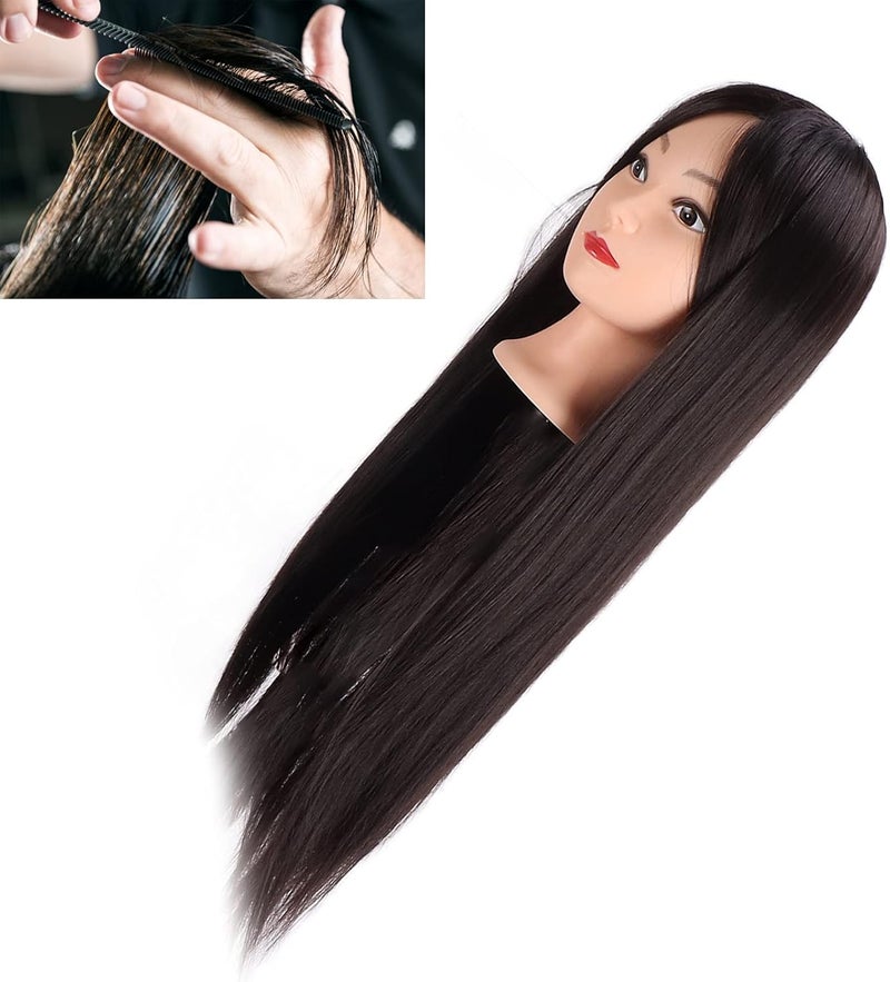 Mannequin Head, Hair Practice Styling Training Dolls Head, Mannequin Manikin Training Head for Professional Hairdresser - Image 4