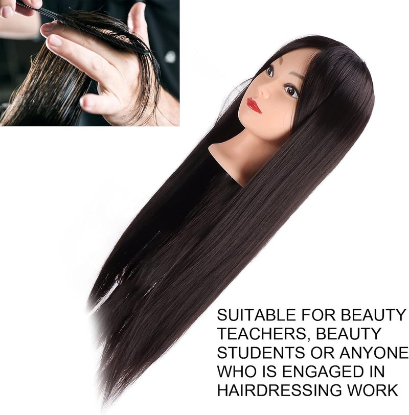 Mannequin Head, Hair Practice Styling Training Dolls Head, Mannequin Manikin Training Head for Professional Hairdresser - Image 1