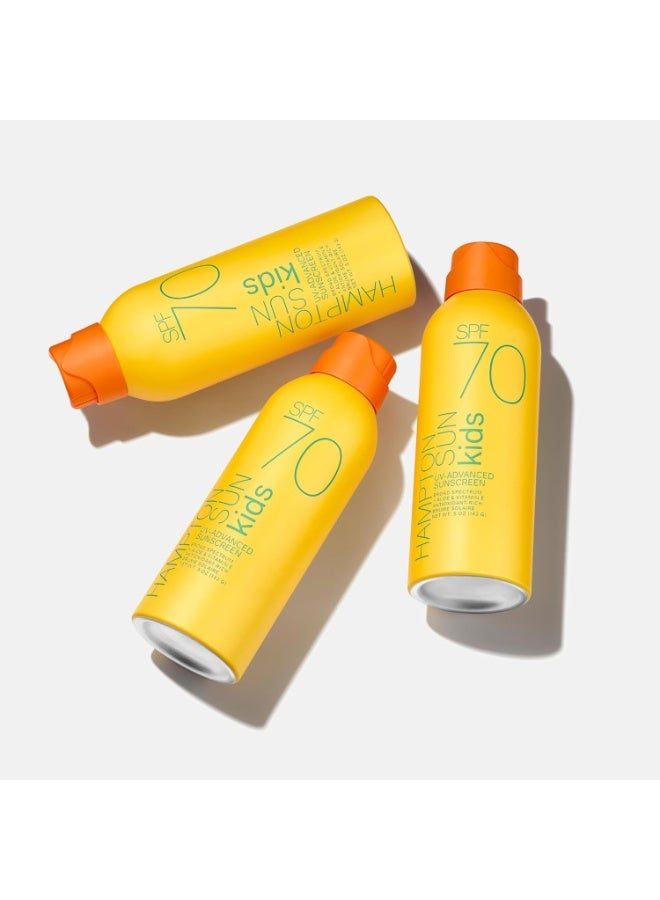 Hampton Sun SPF 70 Continuous Mist Sunscreen for Kids, Broad Spectrum + Advanced Water/ Sweat Resistance, Antioxidant-Rich Vitamin E + Aloe for Hydrated, Soothed Skin Oil-Free, All Skin Types - Image 3
