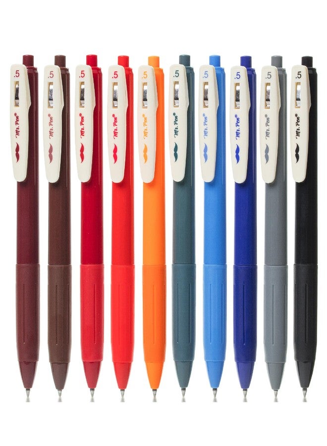 Mr. Pen- Retractable Gel Pens, 12 Pack, Fast Dry, Gel Pens Fine Point 0.7mm, Retractable Pens, Cute Pens, Gel Ink Pens, Aesthetic Pens for Journaling, Fine Tip Pens - Image 1