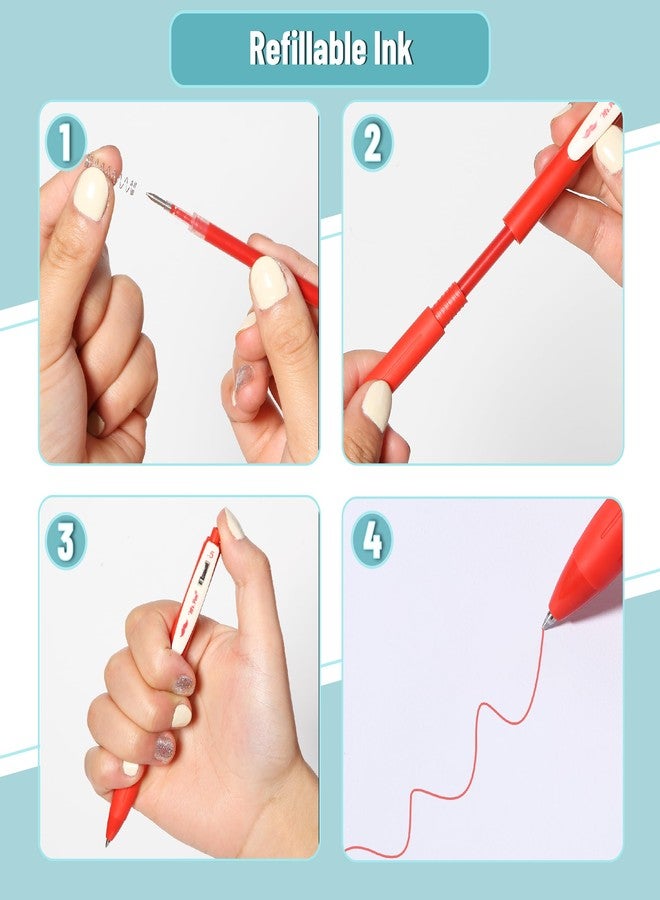 Mr. Pen- Retractable Gel Pens, 12 Pack, Fast Dry, Gel Pens Fine Point 0.7mm, Retractable Pens, Cute Pens, Gel Ink Pens, Aesthetic Pens for Journaling, Fine Tip Pens - Image 3