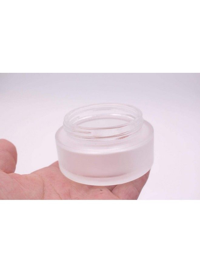XINGZI 100G/100Ml/3.4Oz Frosted Glass Cosmetic Cream Jar Bottle Refillable Glass Face Cream Pot Cosmetics Container With Bamboo Lids And Inner Liners For Travel Diy Sample Eyeshadow Essential Oils  - Image 5