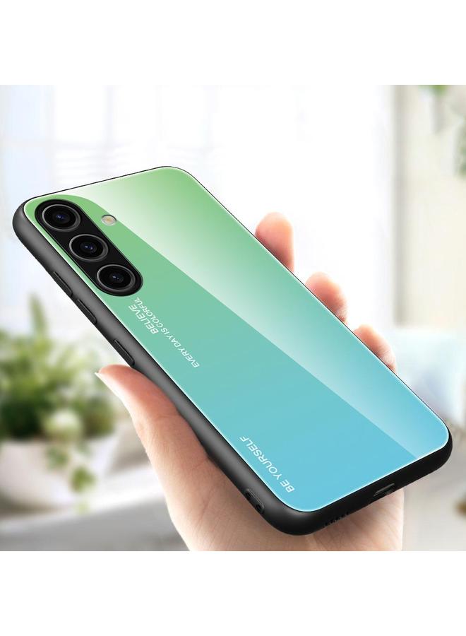 S-TOP Case For Samsung Galaxy S25 5G Gradient Color Glass Phone Case