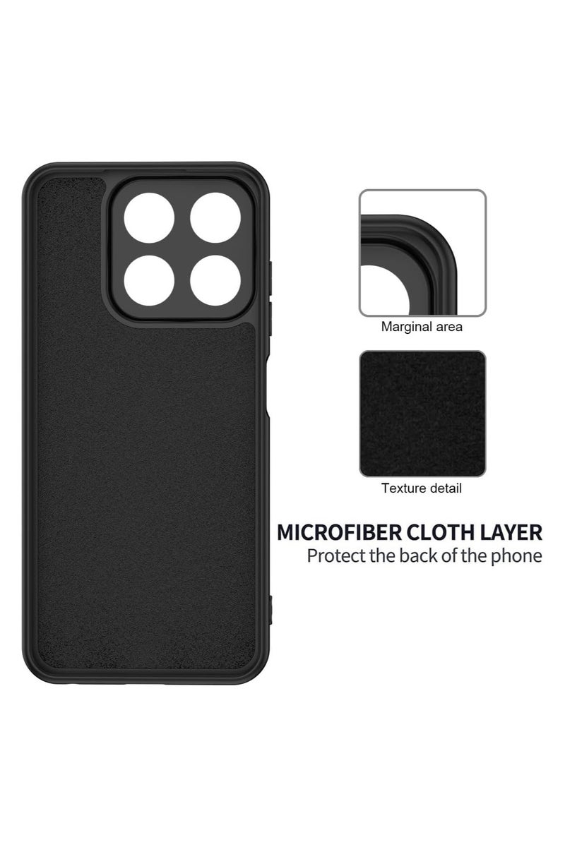 general Protective case compatible with ZTE Blade V70/ZTE Axon 70, liquid silicone protective case with ultra-fine fibre lining, soft rubber gel TPU shockproof protective back cover with lanyard strap. - Image 4