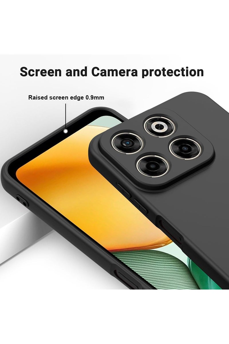 general Protective case compatible with ZTE Blade V70/ZTE Axon 70, liquid silicone protective case with ultra-fine fibre lining, soft rubber gel TPU shockproof protective back cover with lanyard strap. - Image 3