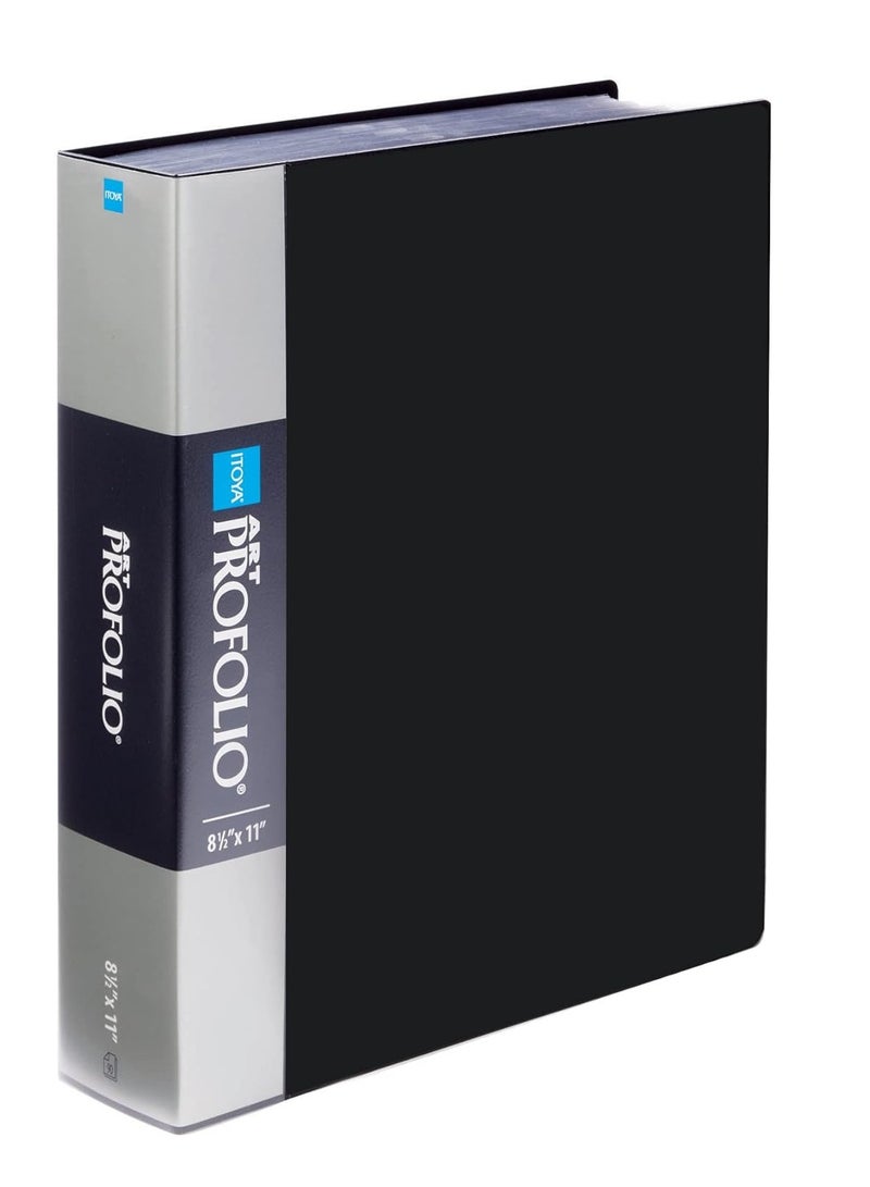 ITOYA Itoya Original Art ProFolio 8.5x11 Black Art Portfolio Binder with Plastic Sleeves with 180 Pages - Portfolio Folder for Artwork with Clear Sheet Protectors - Presentation Book for Art Display - Image 1