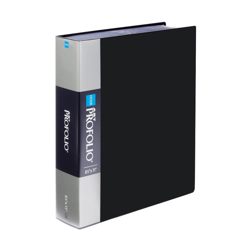 Itoya Original Art ProFolio 8.5x11 Black Art Portfolio Binder with Plastic Sleeves with 180 Pages - Portfolio Folder for Artwork with Clear Sheet Protectors - Presentation Book for Art Display - Image 1