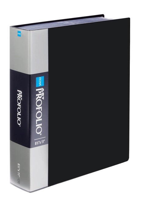Itoya Original Art ProFolio 8.5x11 Black Art Portfolio Binder with Plastic Sleeves with 180 Pages - Portfolio Folder for Artwork with Clear Sheet Protectors - Presentation Book for Art Display