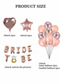 GROIC Engagement Decoration Balloons, BRIDE TO BE Balloons Wedding Proposal Decorations, Bachelor Party Decorations, Rose Gold Balloons Clear Balloons Set  - Image 2
