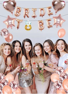 GROIC Engagement Decoration Balloons, BRIDE TO BE Balloons Wedding Proposal Decorations, Bachelor Party Decorations, Rose Gold Balloons Clear Balloons Set  - Image 4