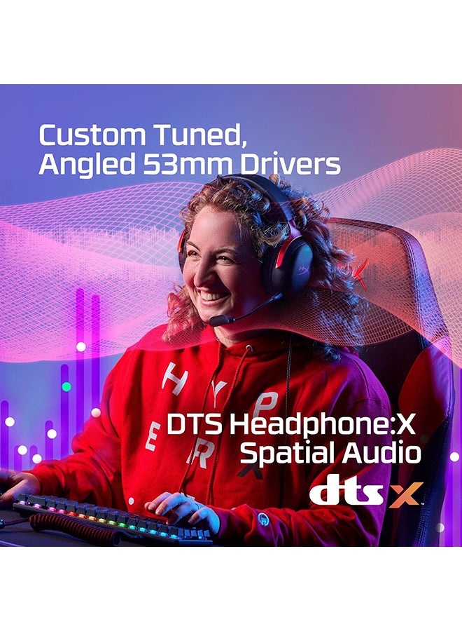 HYPERX Cloud III Wired Gaming Headset, For PC / PS5 / PS4 / Xbox Series, Angled 53mm Drivers, Noise Cancelling, With LED Mic Mute Indicator, 10Hz-21kHz Frequency Response, Black/Red | 727A9AA - Image 3