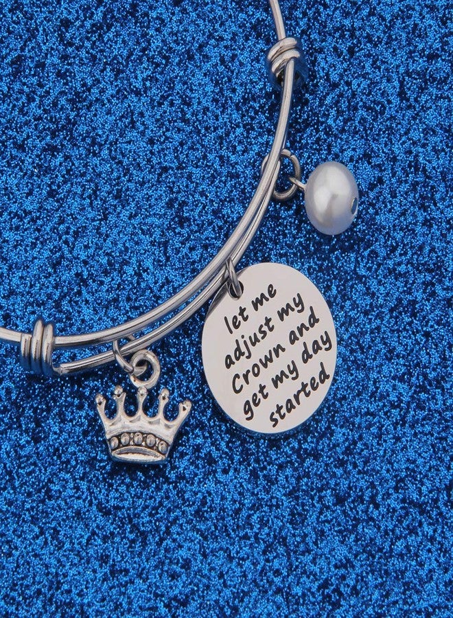 WUSUANED Princess Queen Bracelet Inspirational Bracelet Gift Let Me Adjust My Crown And Get My Day Started Inspirational Gift (let me adjust my crown) - Image 5