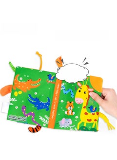 Generic SOZZY Baby Early Education Can't Tear Baby Cloth Book Tooth Glue Ring Paper Tail Cloth Book Baby Toys Wholesale-Color:Fresh Farm Tail Cloth Book-Pure English  - Image 5