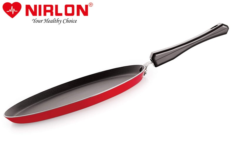 Nirlon Dishwasher Safe Aluminum Non Stick Flat Dosa Tawa 26cm[3_mm_Classic_FT_11] - Image 3