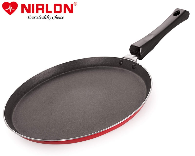Nirlon Dishwasher Safe Aluminum Non Stick Flat Dosa Tawa 26cm[3_mm_Classic_FT_11] - Image 2
