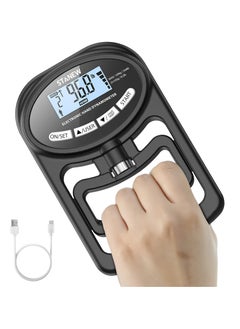 DEWINNER Digital Hand Dynamometer Grip Strength Trainer Electronic Hand Grip Strength Tester Grip Strengthener Hand Exerciser Meter Hand Grip Training Gauge 265 Lbs / 120 Kgs for Sport Home School Use  - Image 1
