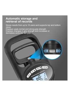DEWINNER Digital Hand Dynamometer Grip Strength Trainer Electronic Hand Grip Strength Tester Grip Strengthener Hand Exerciser Meter Hand Grip Training Gauge 265 Lbs / 120 Kgs for Sport Home School Use  - Image 5