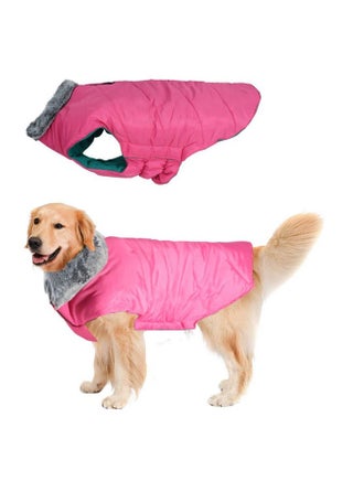 Windproof Dog Winter Fur Coat, Waterproof Dog Jacket, Warm Dog Vest, Cold Weather Pet Apparel With 2 Layers Fleece Lined For Small Medium Large Dogs (Medium- 18 Inches) (Pink) - pzsku/ZE88A185AD96E3864B5C5Z/45/_/1728311219/b291f2bb-644c-4986-bcd9-48ec6ac6896b